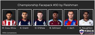 Сборник лиц игроков Чемпионшипа для PES 2021 (PES 2020) (V30)